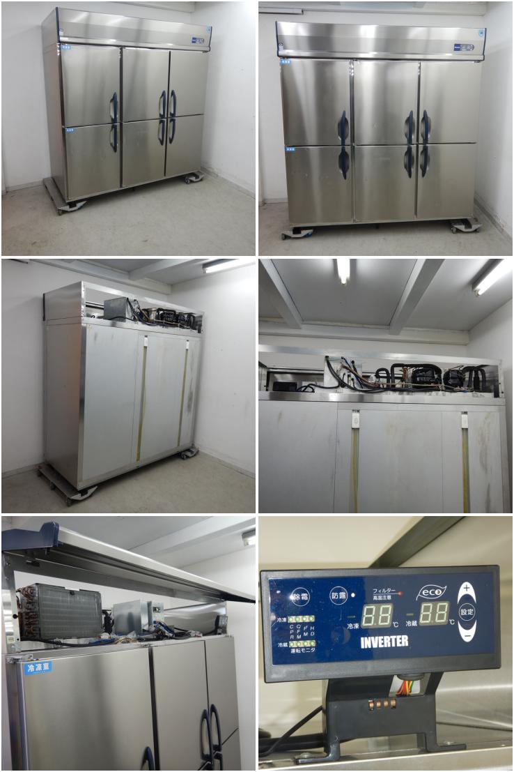 中古】 A03421 冷凍冷蔵庫 2凍4蔵 ダイワ 633S2-PL-EC 2016年製 3相 