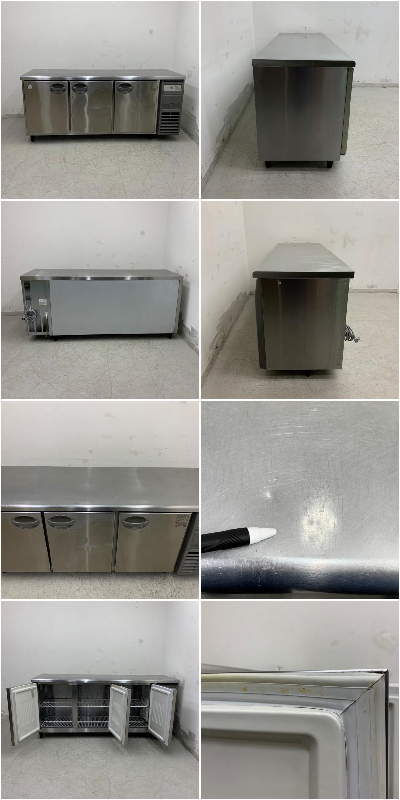 中古】 A08538 冷蔵コールドテーブル 3ドア フクシマ YRC-180RM2-R